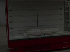 Armário de exibição refrigerado multifuncional comercial com motores de ventilador EBM