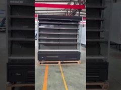 Frigorífico de visualização frontal aberto melhorado pelo design de cortina de ar dupla