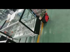 Vitrine de bolo de mesa de vidro reto com sistema de refrigeração ventilado