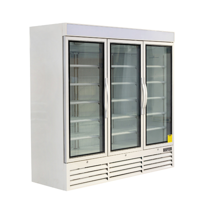 Refrigerador de vidro comercial da porta das bebidas com os motores de fã de Ebm