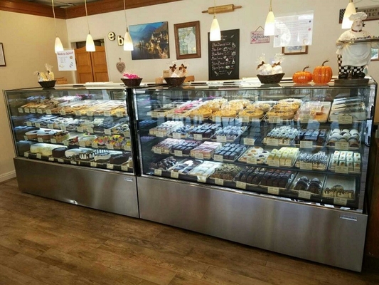 Anti-névoa vitrificada tripla Front Glass Bakery Case Fridge com refrigerar ventilado