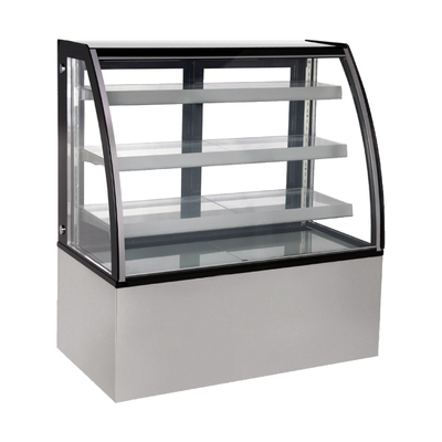 Refrigerador da exposição de venda da padaria com iluminação brilhante do diodo emissor de luz