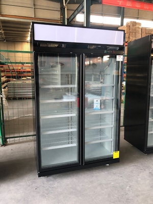 Congelador de vidro da exposição da porta da luz do diodo emissor de luz do supermercado para alimentos congelados