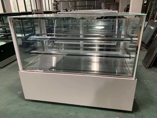 Refrigerador de poupança de energia da exposição do pão com o 2PCS acima das prateleiras de vidro