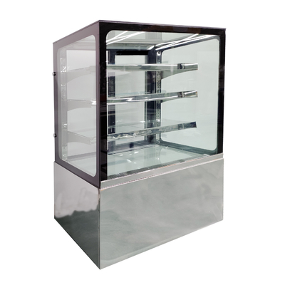 Refrigerador da exposição do bolo do supermercado com as portas de vidro de deslizamento moderadas vitrificadas dobro traseiras