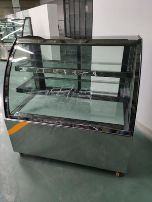 Refrigerador de poupança de energia do pão com o 2PCS acima das prateleiras de vidro