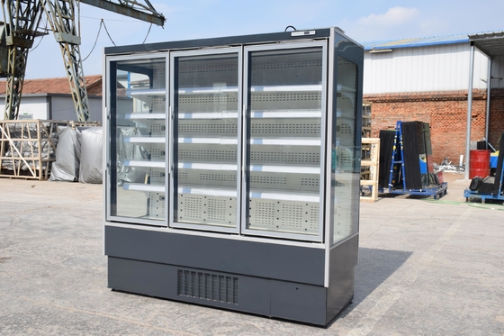 Armário de vidro de aço inoxidável comercial R404a do congelador da porta de Multideck