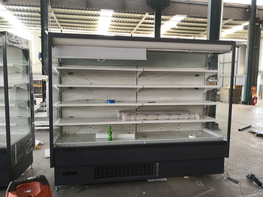 Refrigerador aberto varejo comercial da exposição com líquido refrigerante de R404a