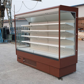 Automático degele especialistas das técnicas mercantís verticais refrigerados da cortina de ar livre do armário de exposição