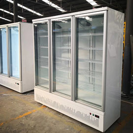 especialista das técnicas mercantís de vidro Seld-contido do refrigerador da porta do refrigerador vertical da exposição