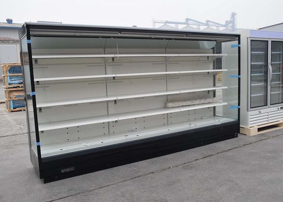 Anúncio publicitário aberto remoto Multidecks aberto do refrigerador da exposição com protetor de noite