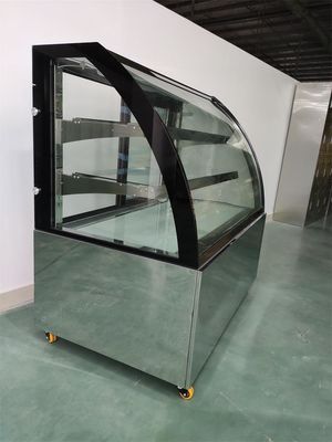 Vitrina refrigerada curvada da padaria usando o compressor de Secop