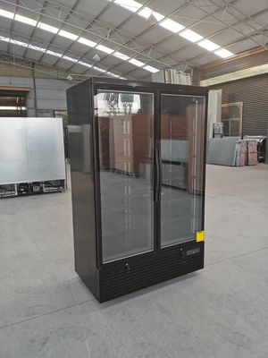 O automóvel degela o congelador ereto da porta SECOP2 para a carne congelada