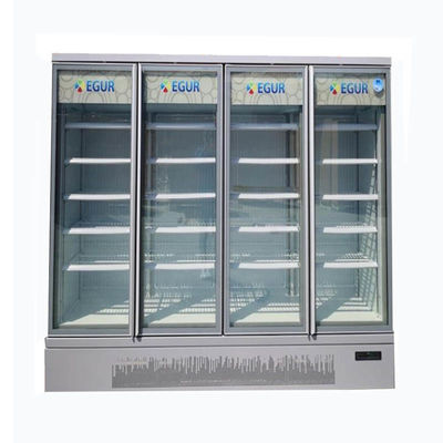 Refrigerar de ar 4 refrigerador ereto de vidro da exposição da bebida do refrigerador 220V R290 das portas