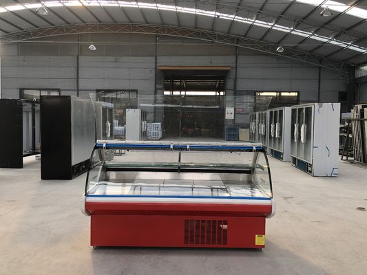 IEC 150L de Front Meat Showcase Refrigerator do vidro para o carniceiro Shop