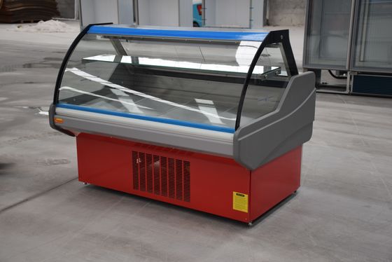 O Chile curvou Front Meat Deli Display Refrigerator de vidro 200L com armazenamento traseiro