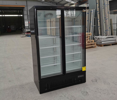 refrigerar de ar vertical do congelador da mostra da exposição da porta 810L de vidro ereta