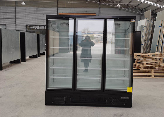 3 congelador ereto comercial de vidro das portas 1260L com compressor de SECOP