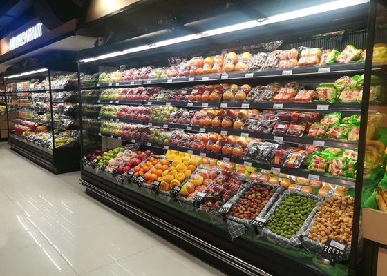Auto degelo do refrigerador aberto multiplex da exposição de Multideck do local da parede