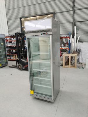 Auto fã de degelo que refrigera o único congelador de vidro da porta para o alimento congelado