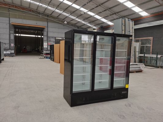 O PVC 15PCS revestiu o refrigerador da mostra da exposição de R404a com a porta três de vidro