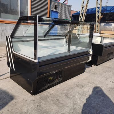 O supermercado fino da porta 220L de Front Straight Lifting Up Glass indica o líquido refrigerante do refrigerador R290