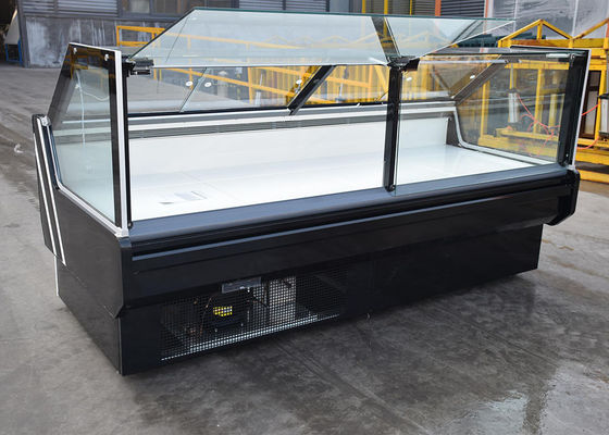 A vitrina da carne do supermercado fino de Front Lift Up Straight Glass Secop automática degela