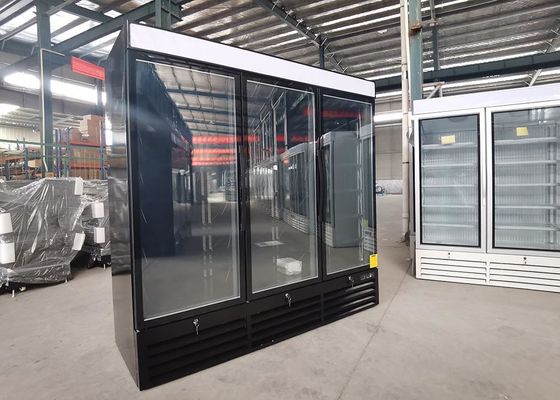 O congelador ereto da exposição de SECOP 1380L com três articulou a porta de vidro