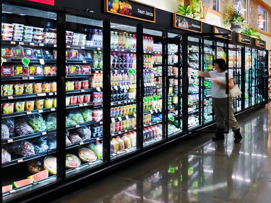 Refrigerador de vidro Frost da exposição da porta de Multideck da anti névoa livre