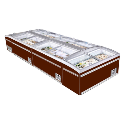 Congelador comercial livre da ilha de Frost Combi com o motor de fã de EBM para o condensador