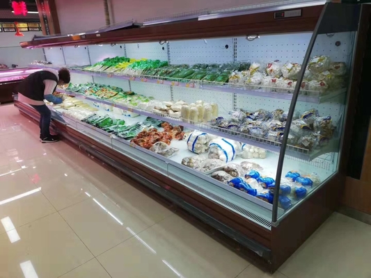 Armários de exposição refrigerados comerciais do alimento com prateleiras ajustáveis