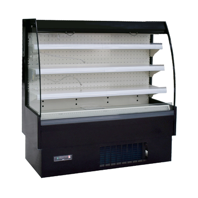 Front Refrigerated Display Case aberto R404a com o painel de vidro transparente
