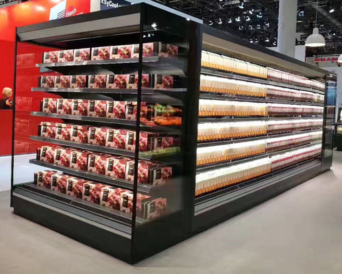 Refrigerador da exposição de R448A Multideck usado para bebidas da leiteria