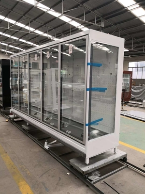 Refrigerador fronteado comercial de Multideck com anti névoa das portas