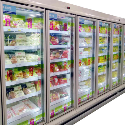 Refrigerador de vidro Frost de Multideck da porta livre com o controlador de temperatura de Digitas