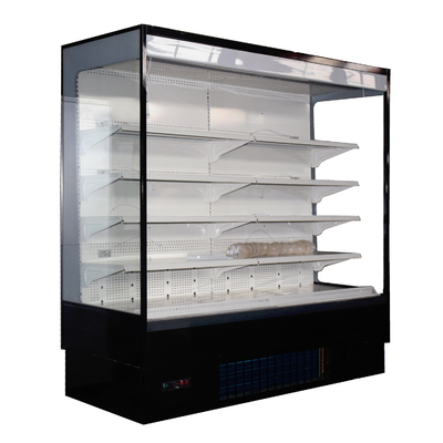 Frutifica o refrigerador aberto vegetal da exposição com prateleiras ajustáveis