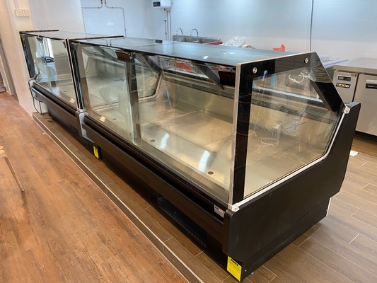 Saque sobre o refrigerador contrário 304 de aço inoxidável da exposição interiores