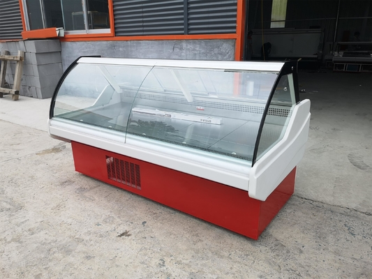 Fã comercial que refrigera a mostra refrigerada para o alimento do supermercado fino e o alimento congelado
