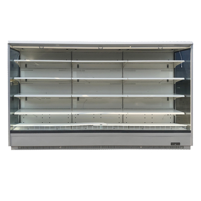 Front Refrigerator aberto ereto para o supermercado com vidro transparente Endpanels para a carne