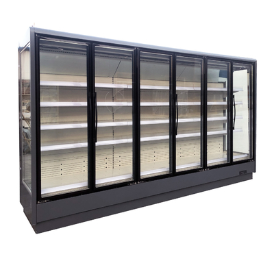 Refrigerador comercial Multideck da exposição com vidro transparente Endpanels