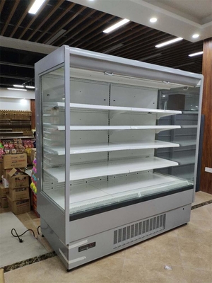 Verticalidade refrigerando Front Refrigerator aberto R404a do fã para a carne