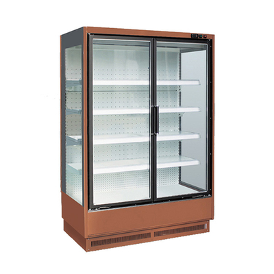 Multideck de poupança de energia refrigerou a mostra Frameless para produtos láteos