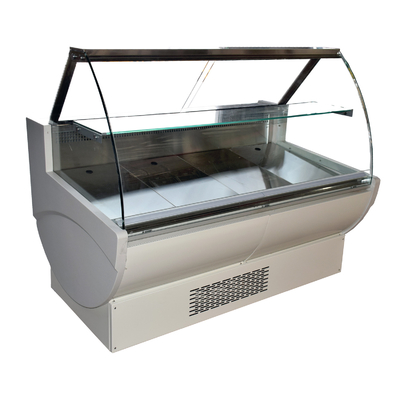 O equipamento de refrigeração de encaixe para o supermercado cozinhou a exposição dos alimentos