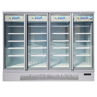 Especialista das técnicas mercantís de vidro refrigerando do congelador da porta do fã com o termostato de Dixell Digital